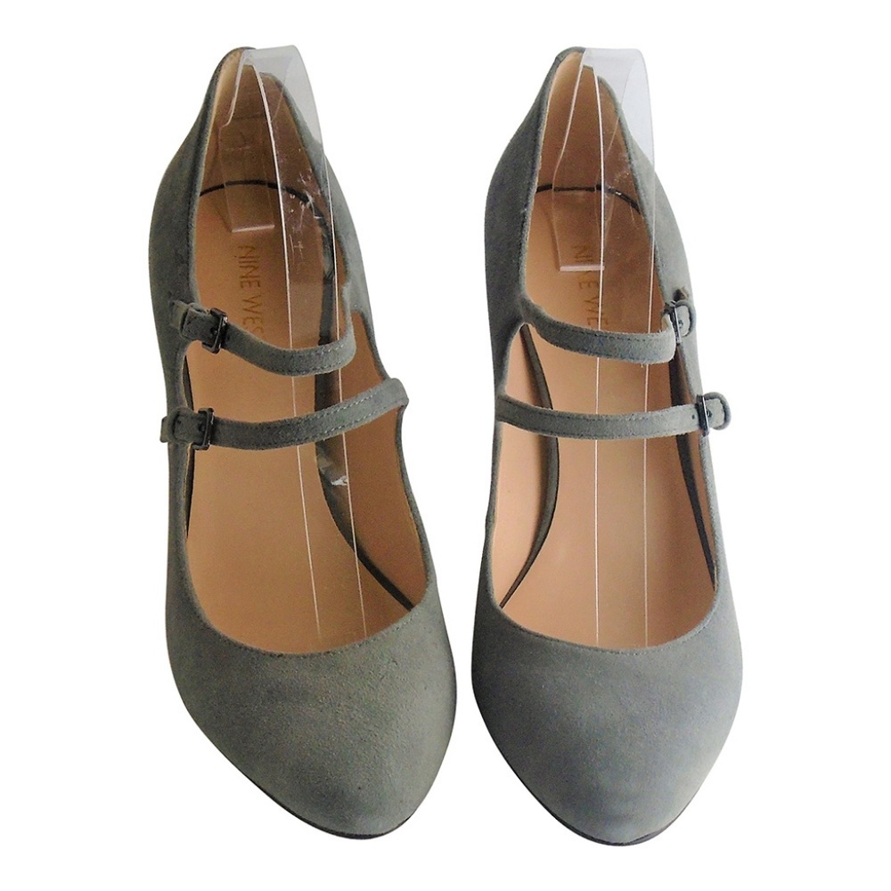 Nine West Women Grey  Suede Pump 10 NWOT
